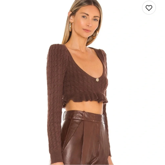 Revolve LPA sorren cropped sweater XS - Picture 2 of 9